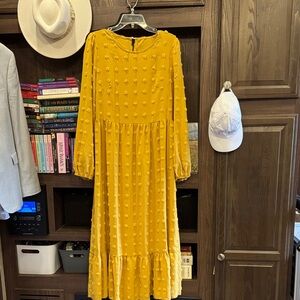 Yellow Long Sleeve Dress